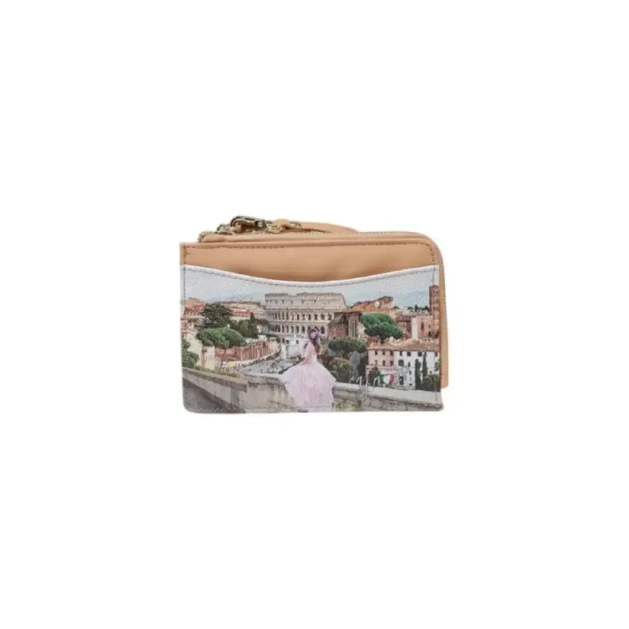 Beige City Scene Coin Purse