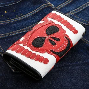 Biker Wallet Red Devil Stingray Leather