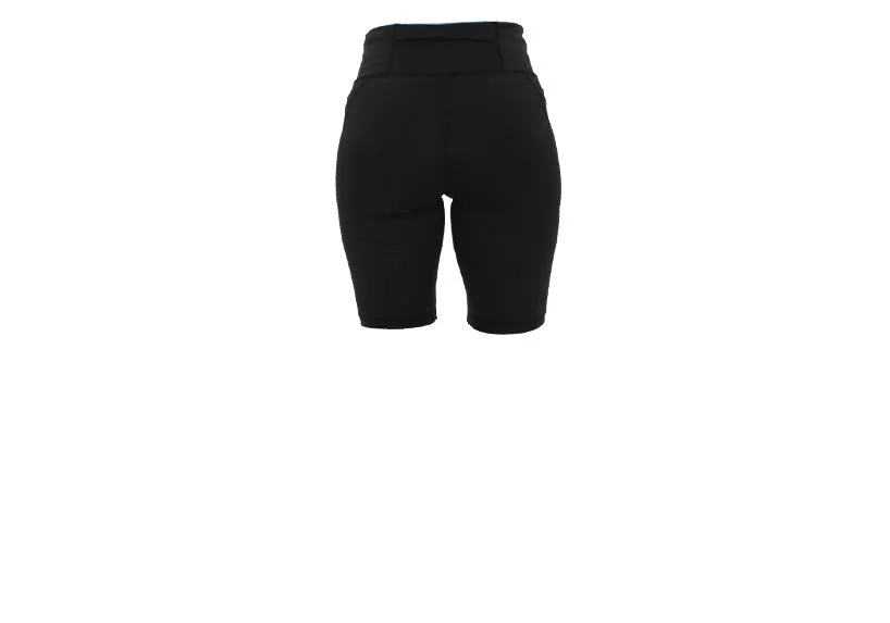 Black Essentials Long Shorts with Thigh Pockets