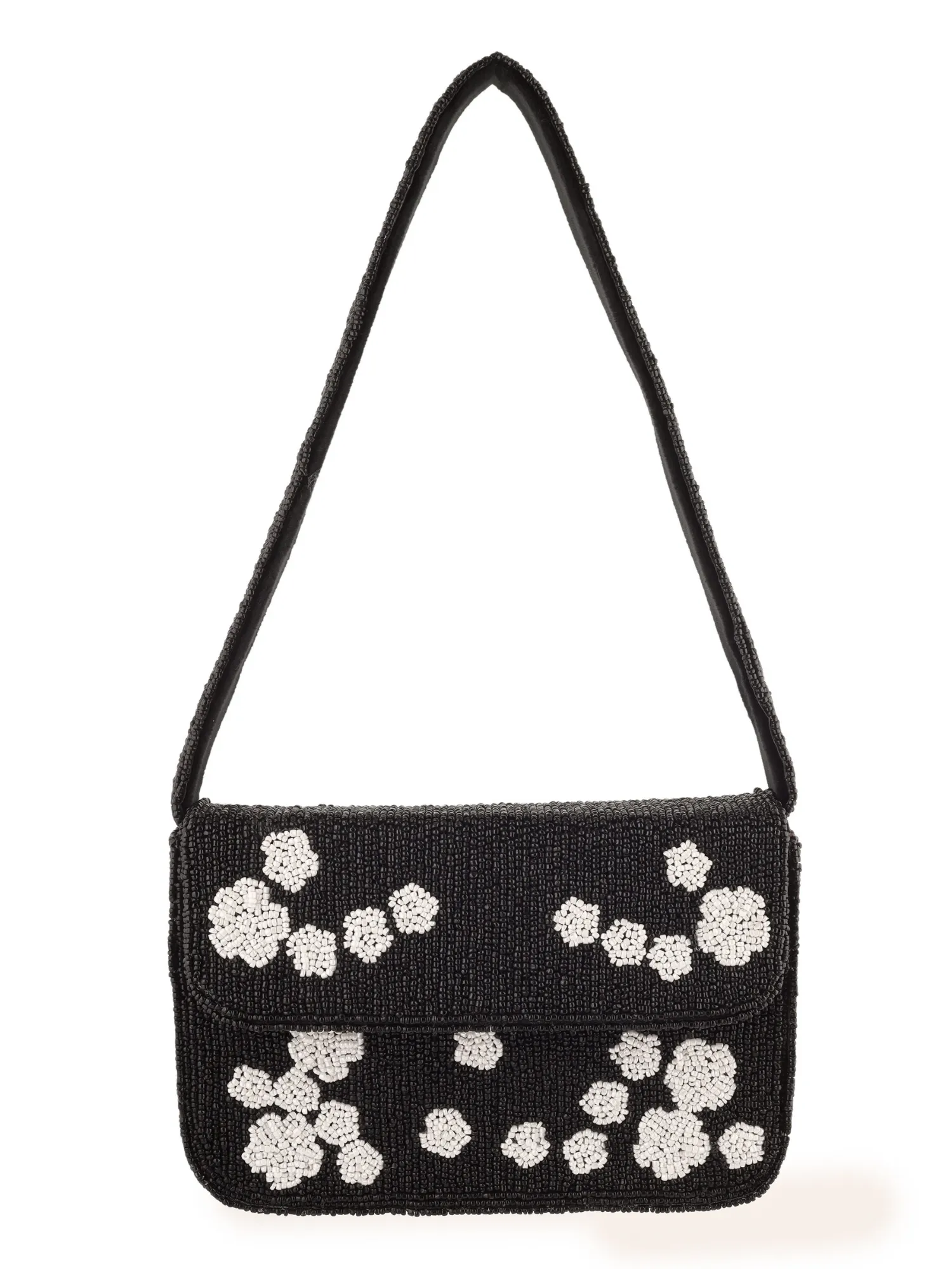 Black Rose Beaded Purse
