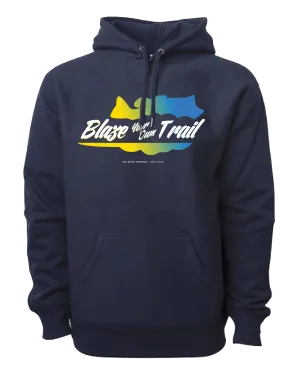 Blaze Your Own Trail Pullover Fleece Lined Hoodie - Navy