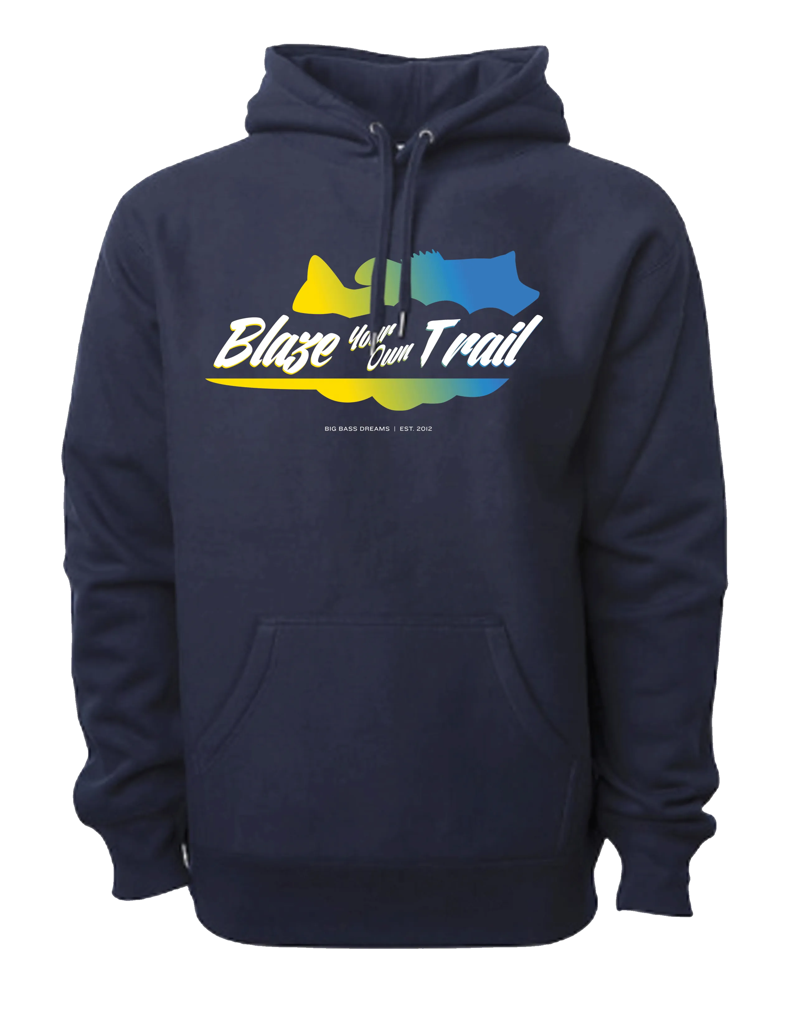 Blaze Your Own Trail Pullover Fleece Lined Hoodie - Navy