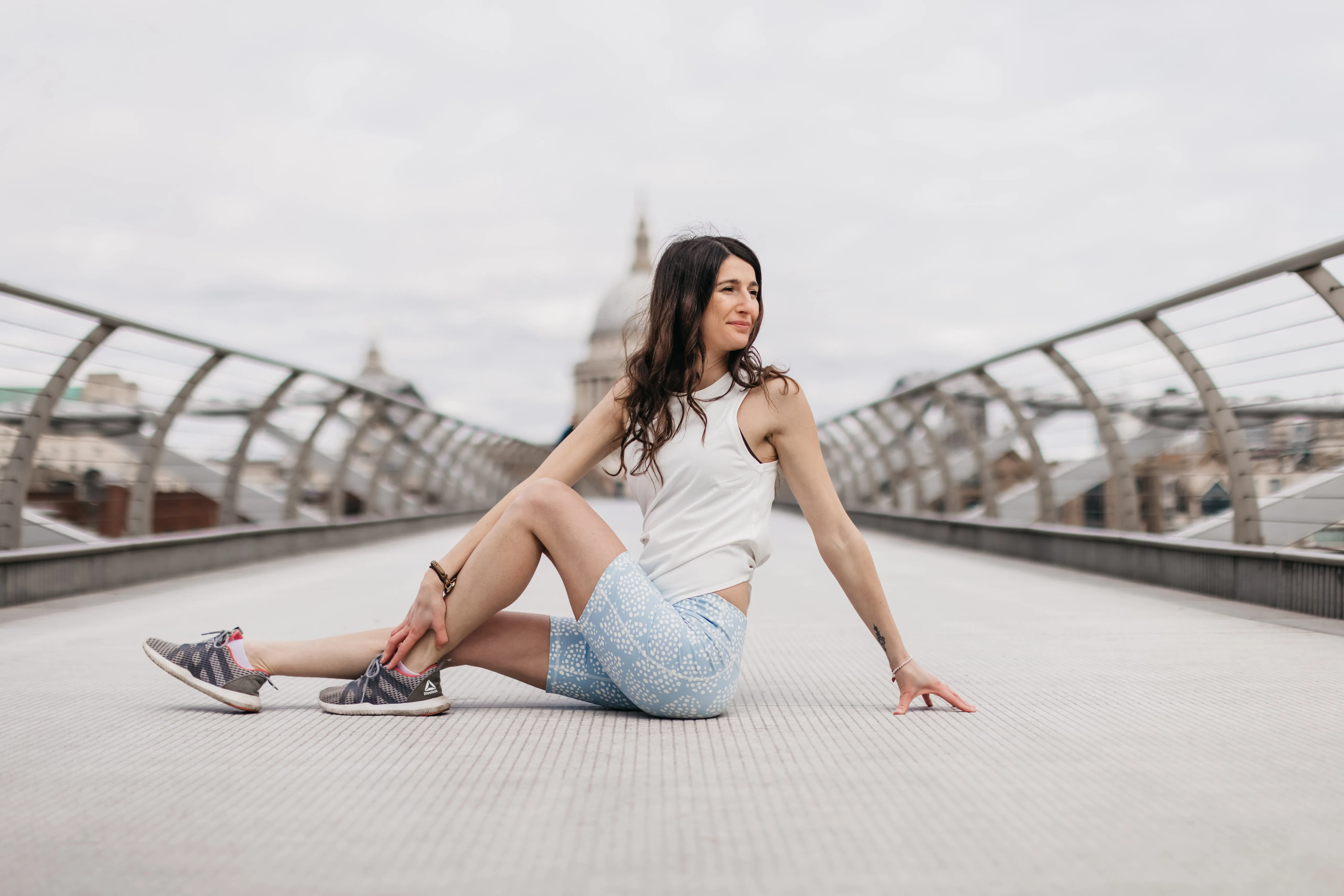 Blue Dotty Cycling Shorts