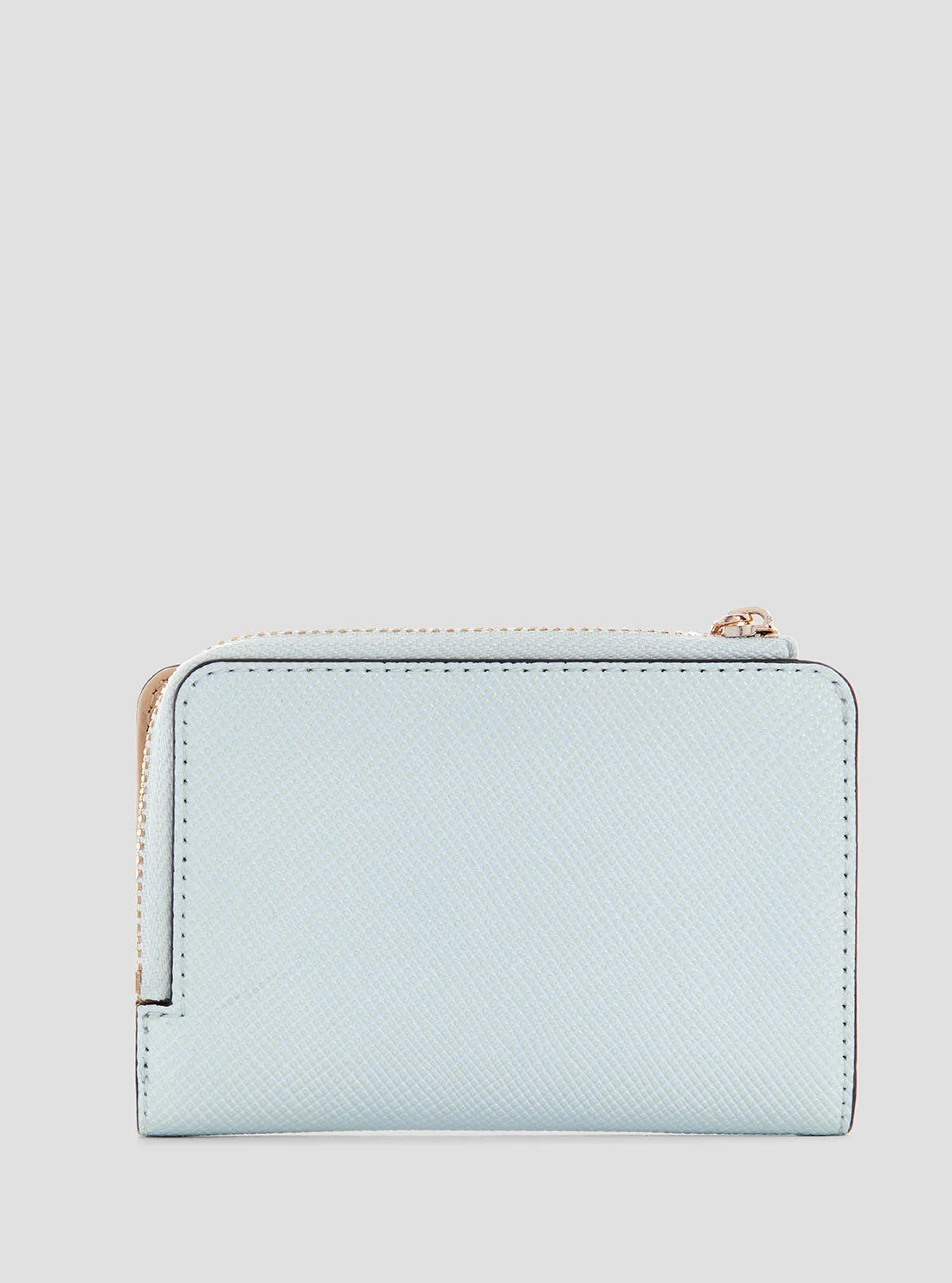 Blue Laurel Zip Card Case Wallet