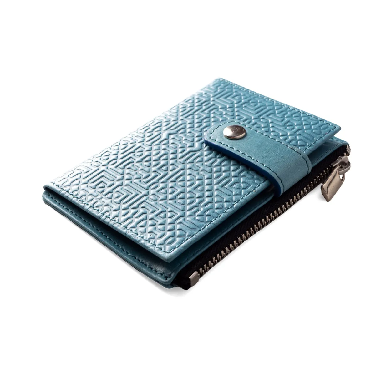 Blue Slim wallet with Coin pocket Farid