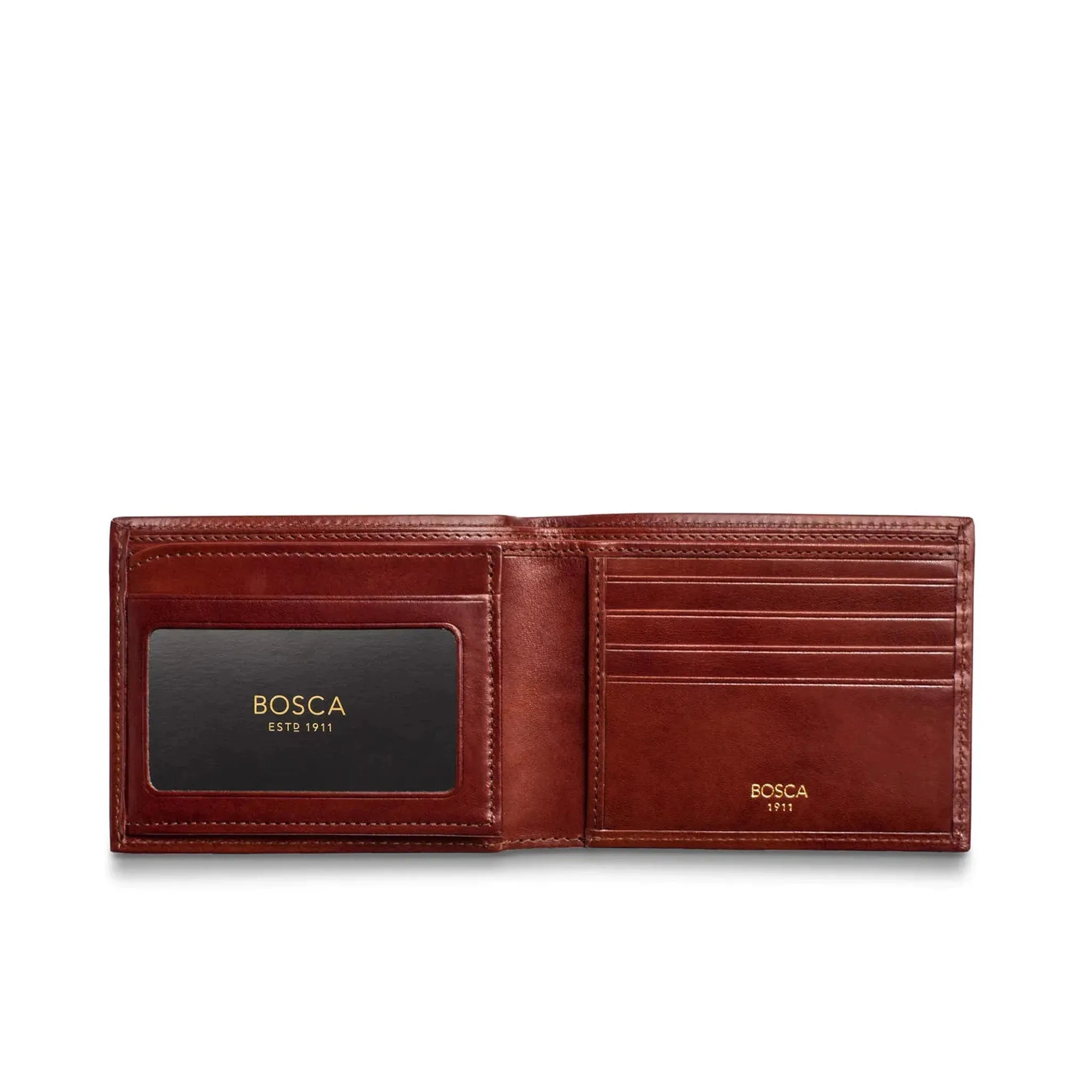 Bosca Old Leather Bifold Wallet with Card / ID Flap