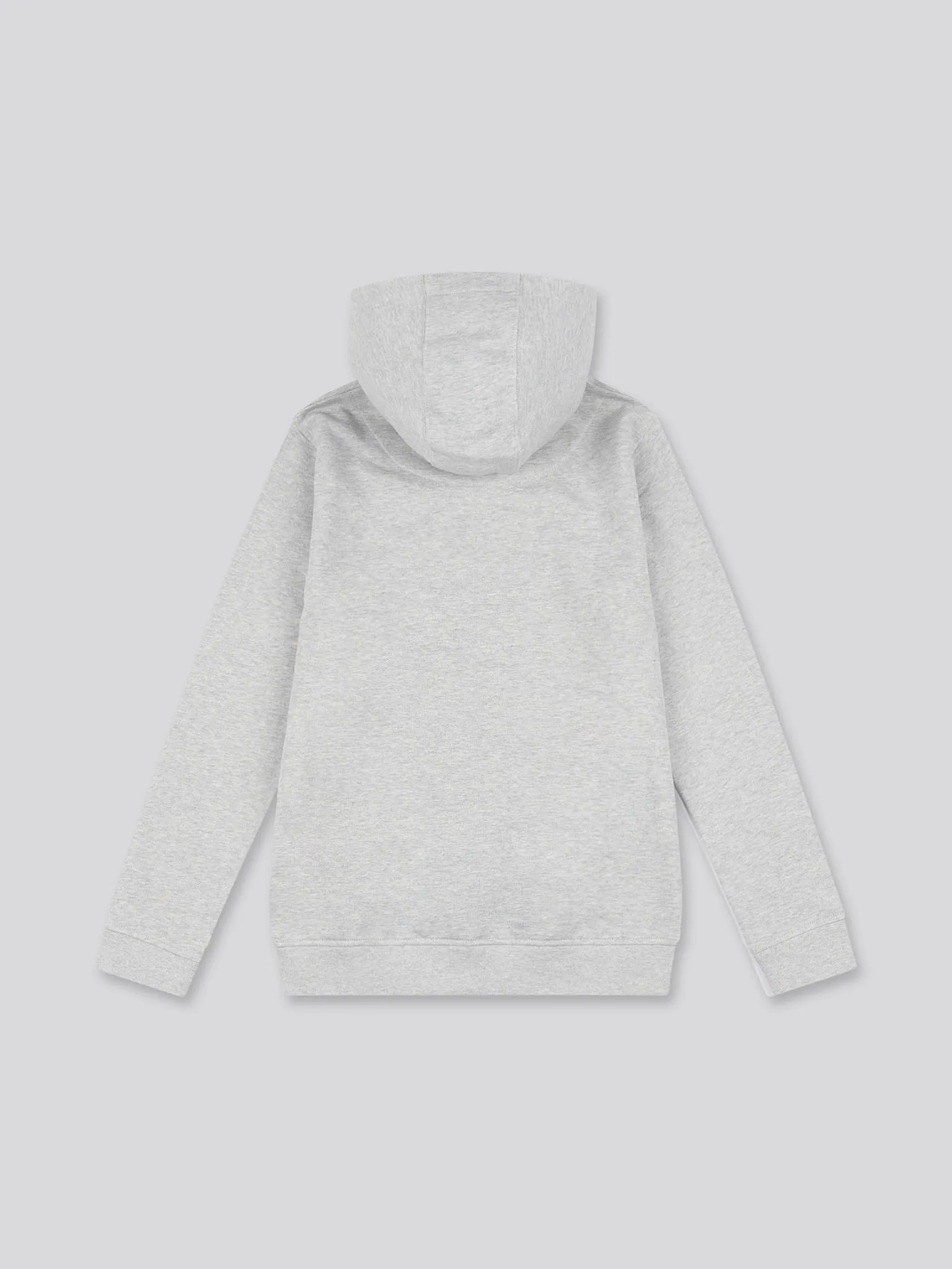 Boys Double Horsemen Hoodie in Mid Grey Marl