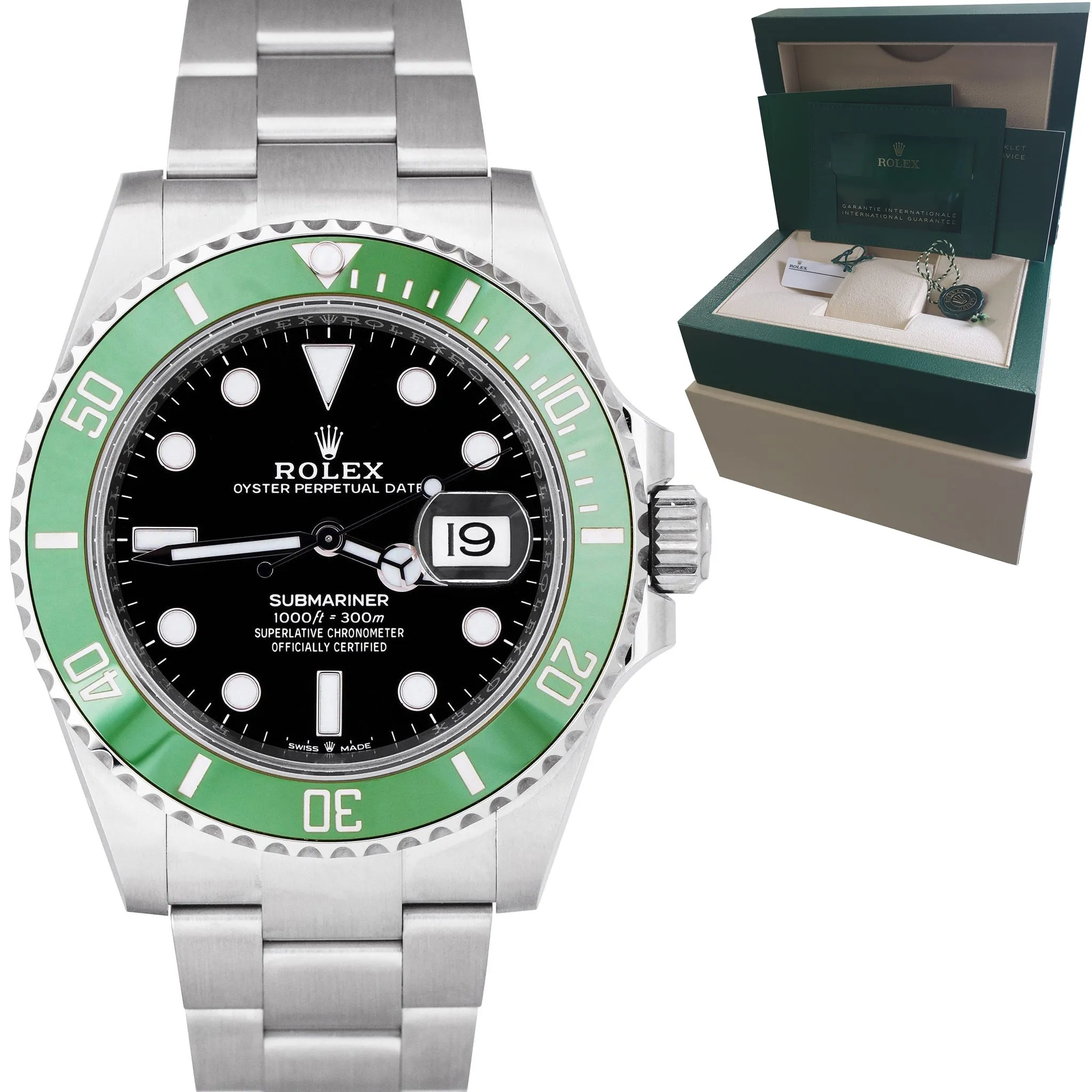 BRAND NEW 2021 Rolex Submariner 41mm Date GREEN KERMIT Ceramic Watch 126610 LV