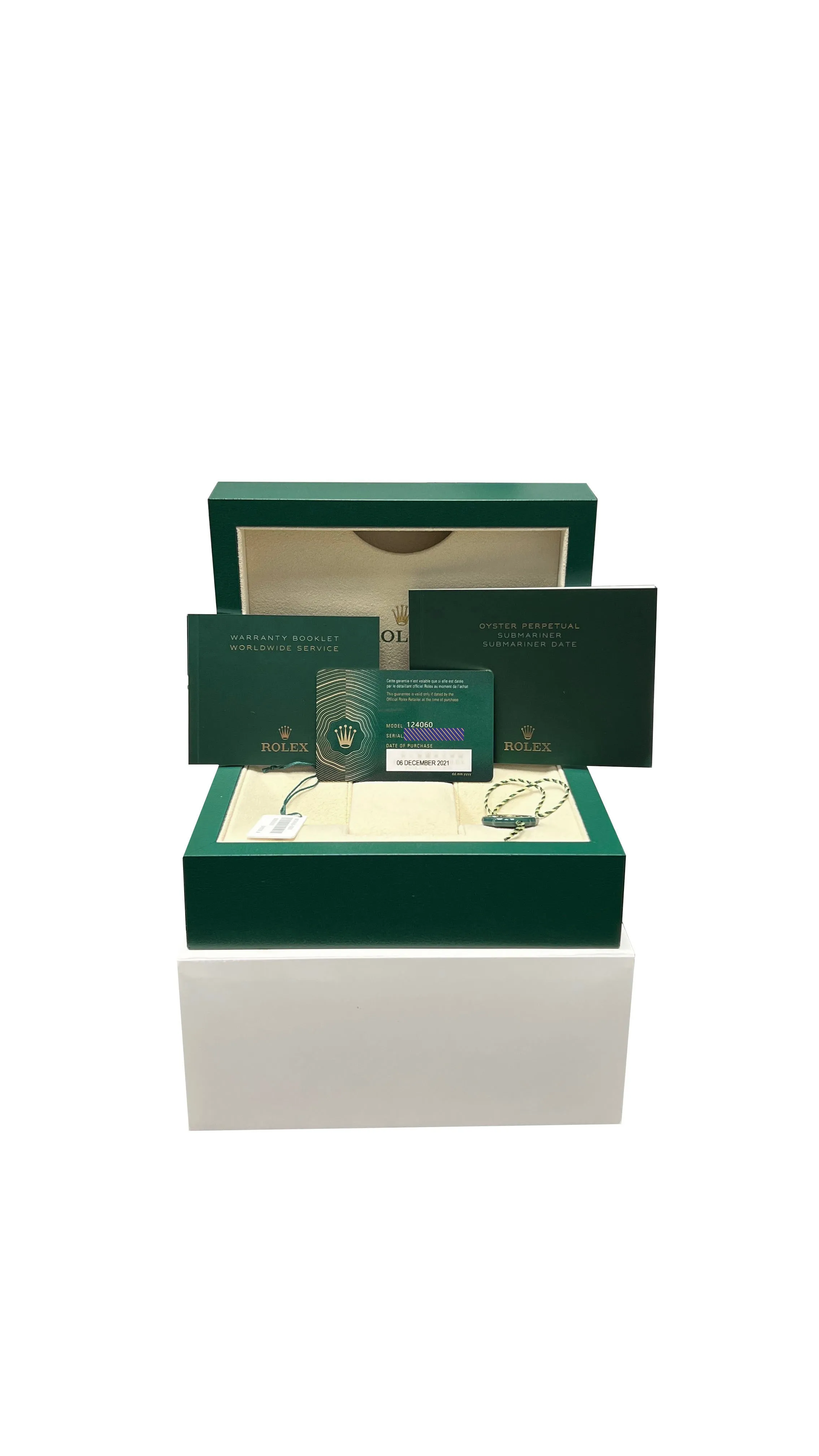 BRAND NEW 2021 Rolex Submariner 4mm No-Date Black Ceramic Steel 124060 Watch B&P