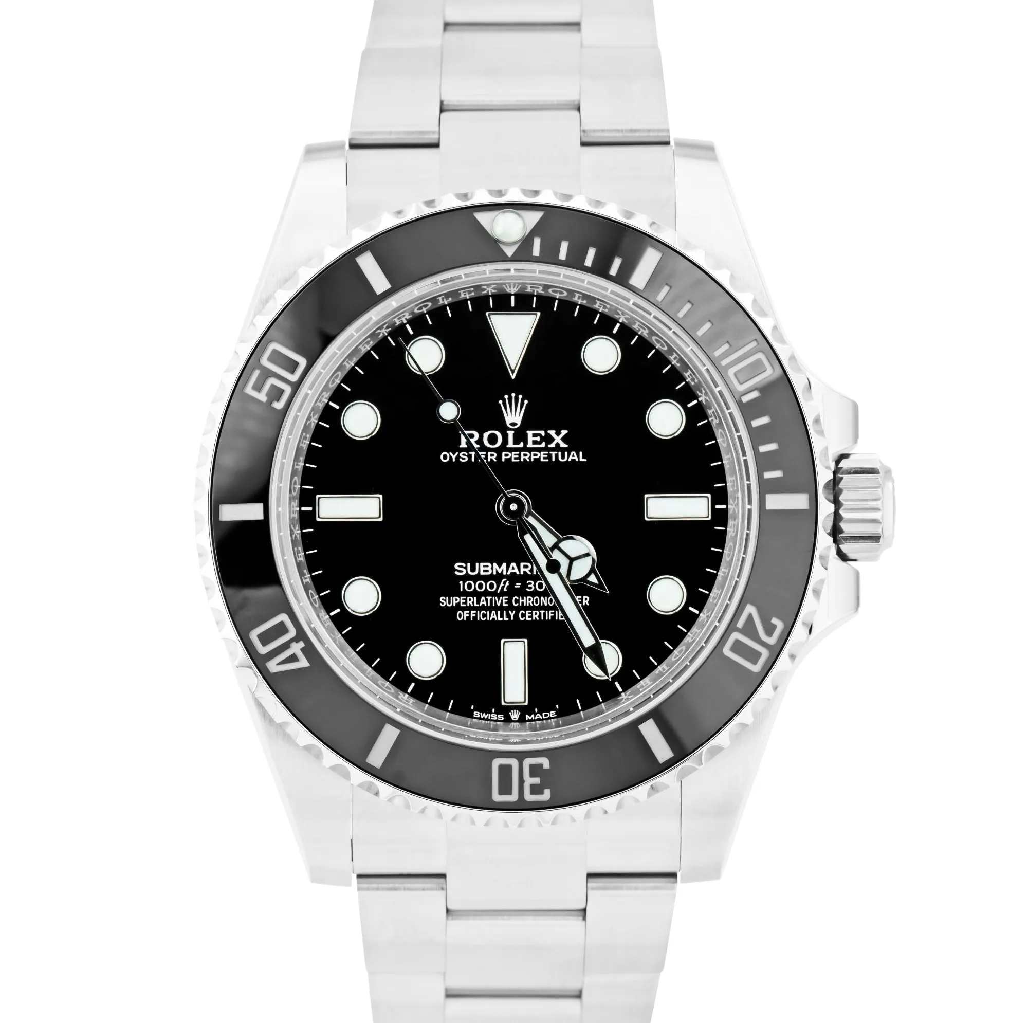 BRAND NEW 2022 Rolex Submariner 41mm No-Date Black Ceramic Watch 124060 LN