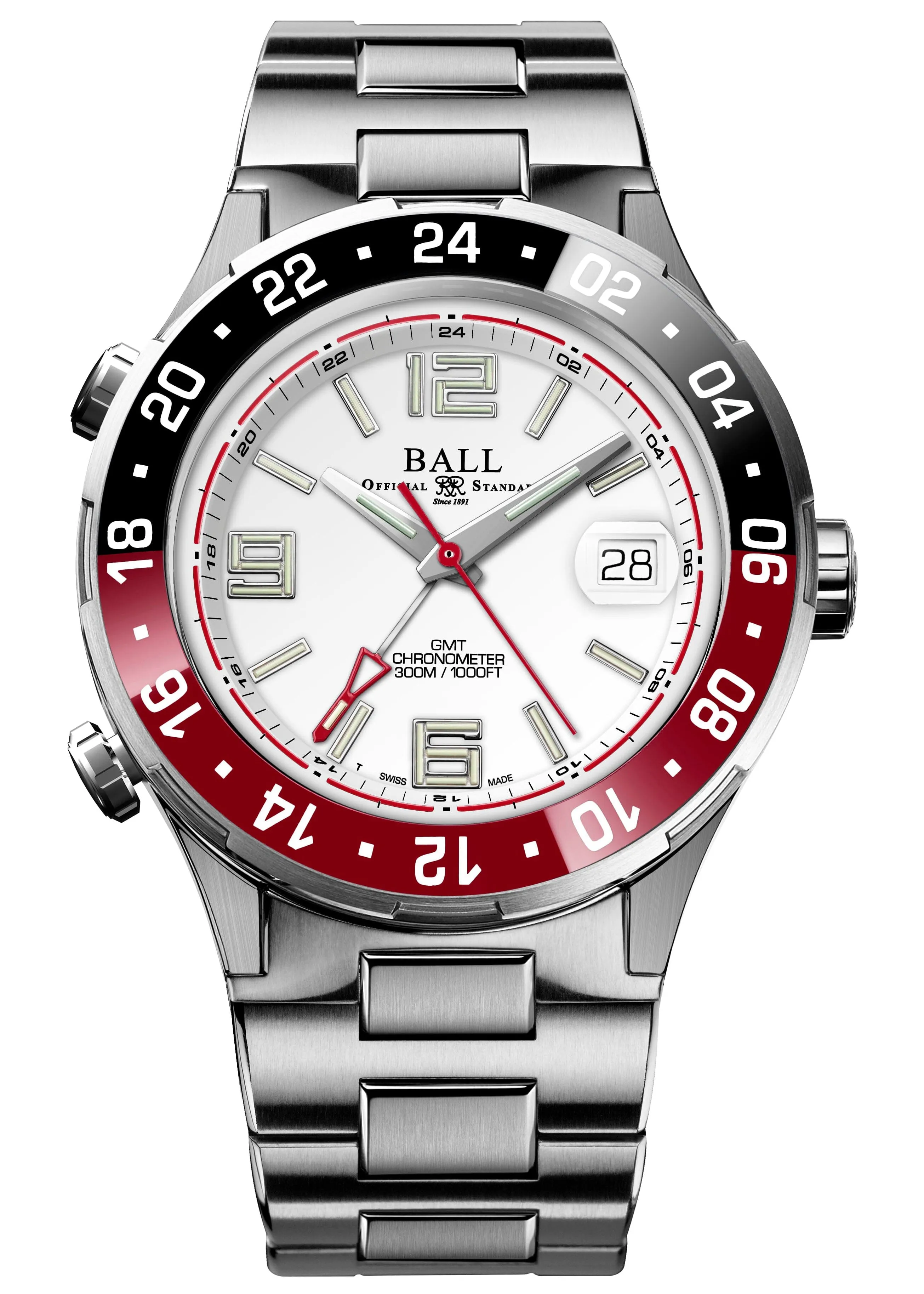 Brand New BALL Roadmaster Pilot GMT 40mm Mens Watch Box Papers