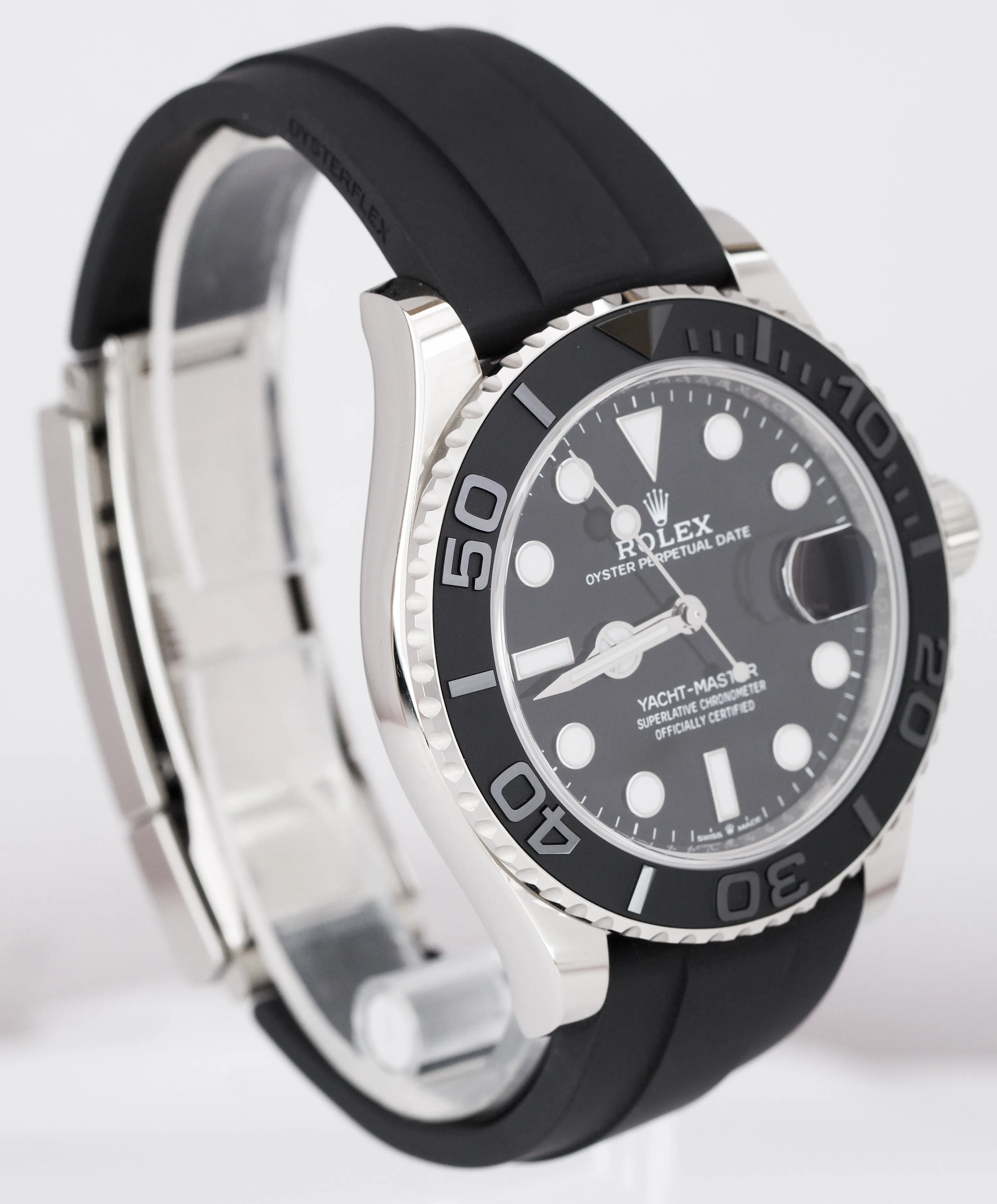 BRAND NEW MAY 2021 Rolex Yacht-Master White Gold Oysterflex 42mm Watch 226659