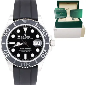 BRAND NEW MAY 2021 Rolex Yacht-Master White Gold Oysterflex 42mm Watch 226659