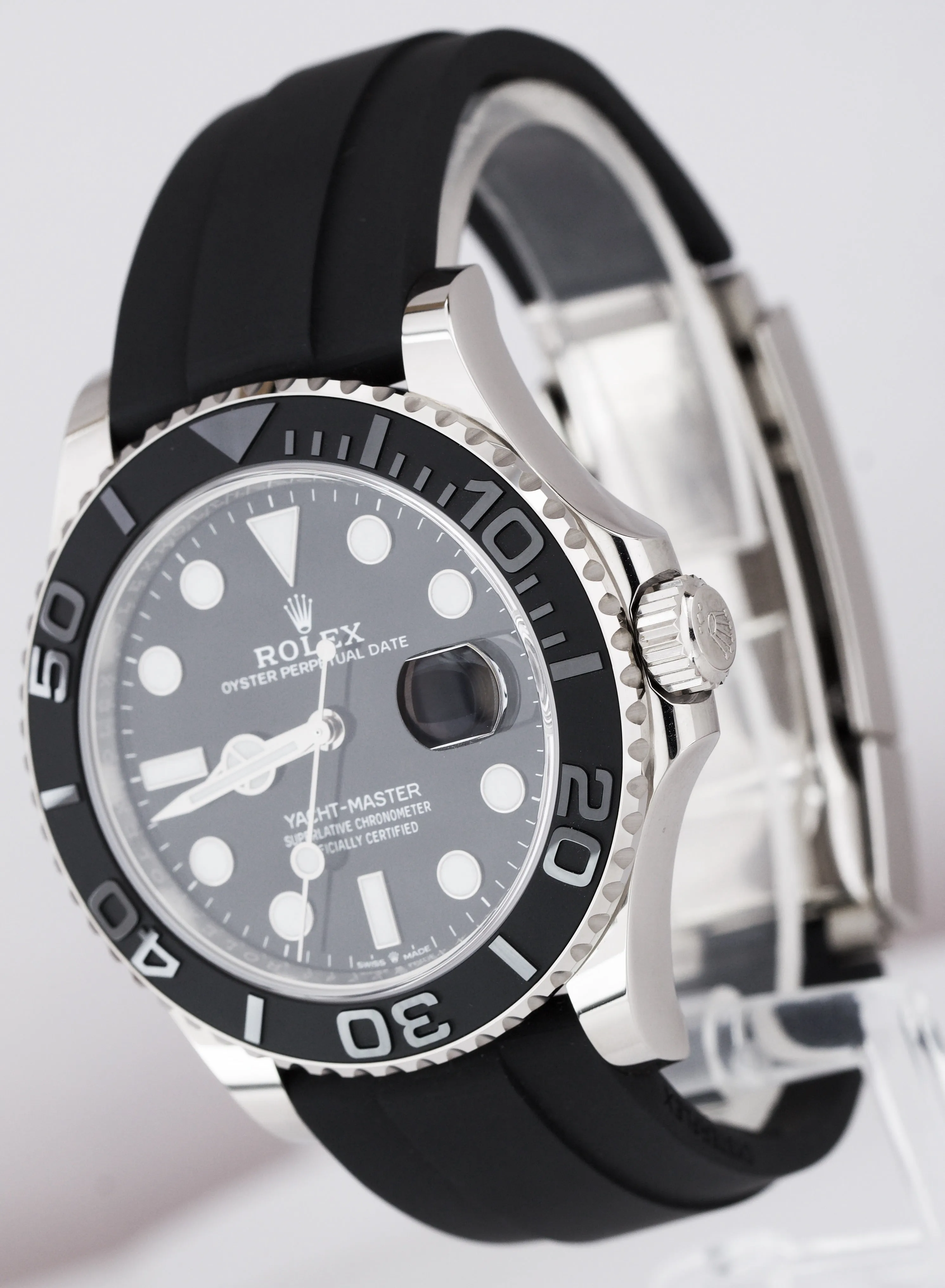 BRAND NEW MAY 2021 Rolex Yacht-Master White Gold Oysterflex 42mm Watch 226659