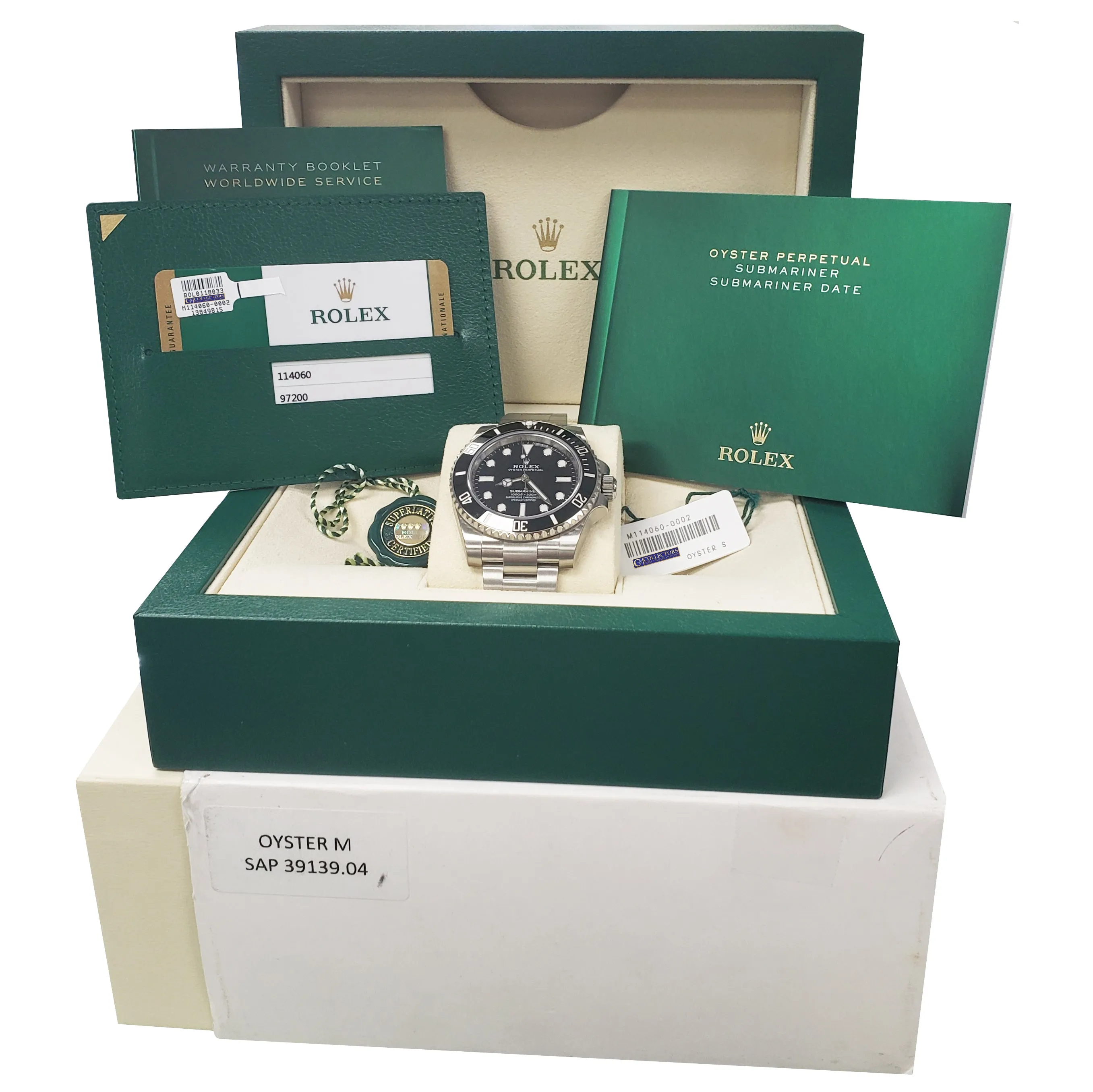 BRAND NEW STICKERED Rolex Submariner No-Date Stainless Steel 40mm Watch 114060 N