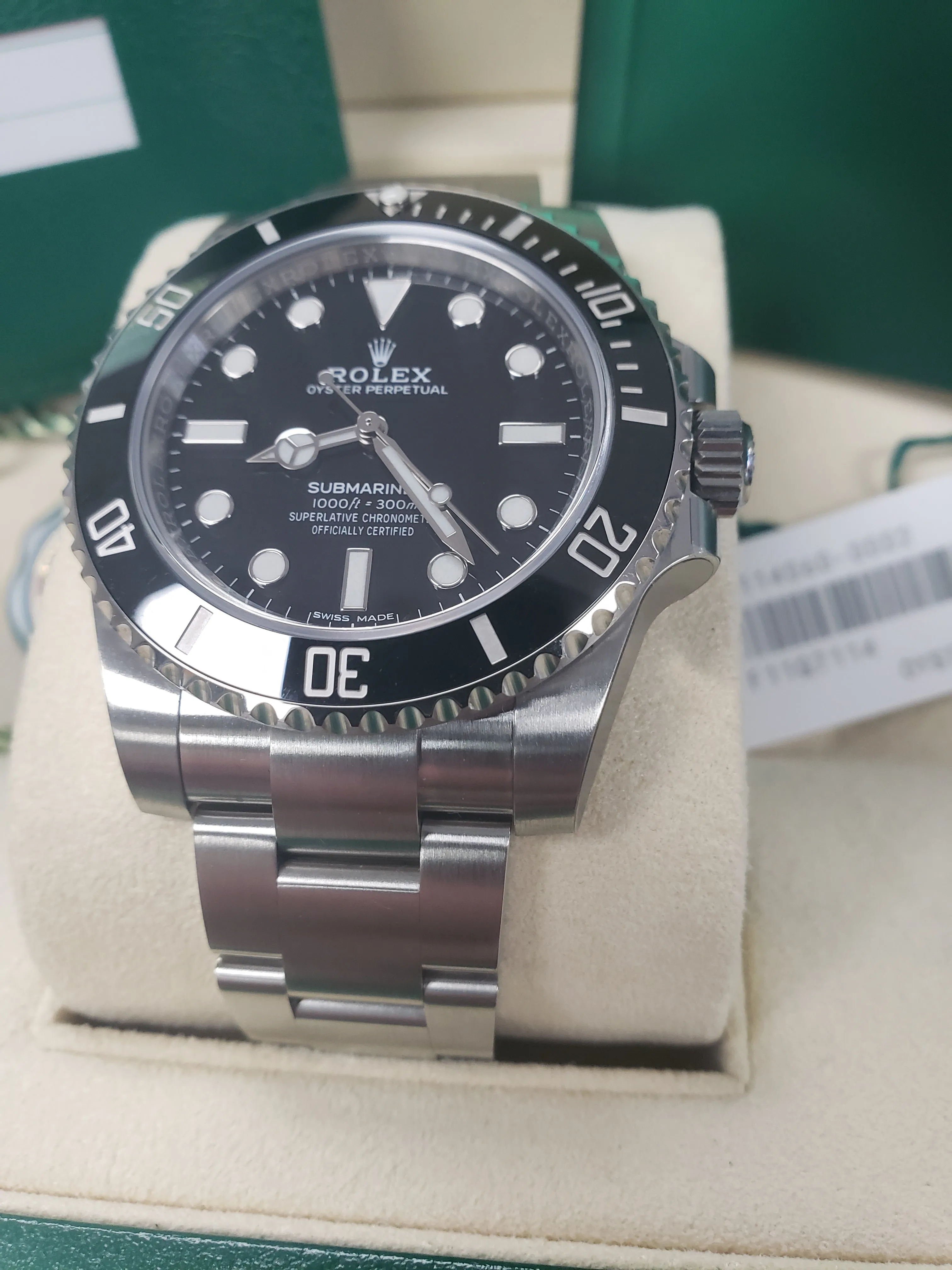 BRAND NEW STICKERED Rolex Submariner No-Date Stainless Steel 40mm Watch 114060 N