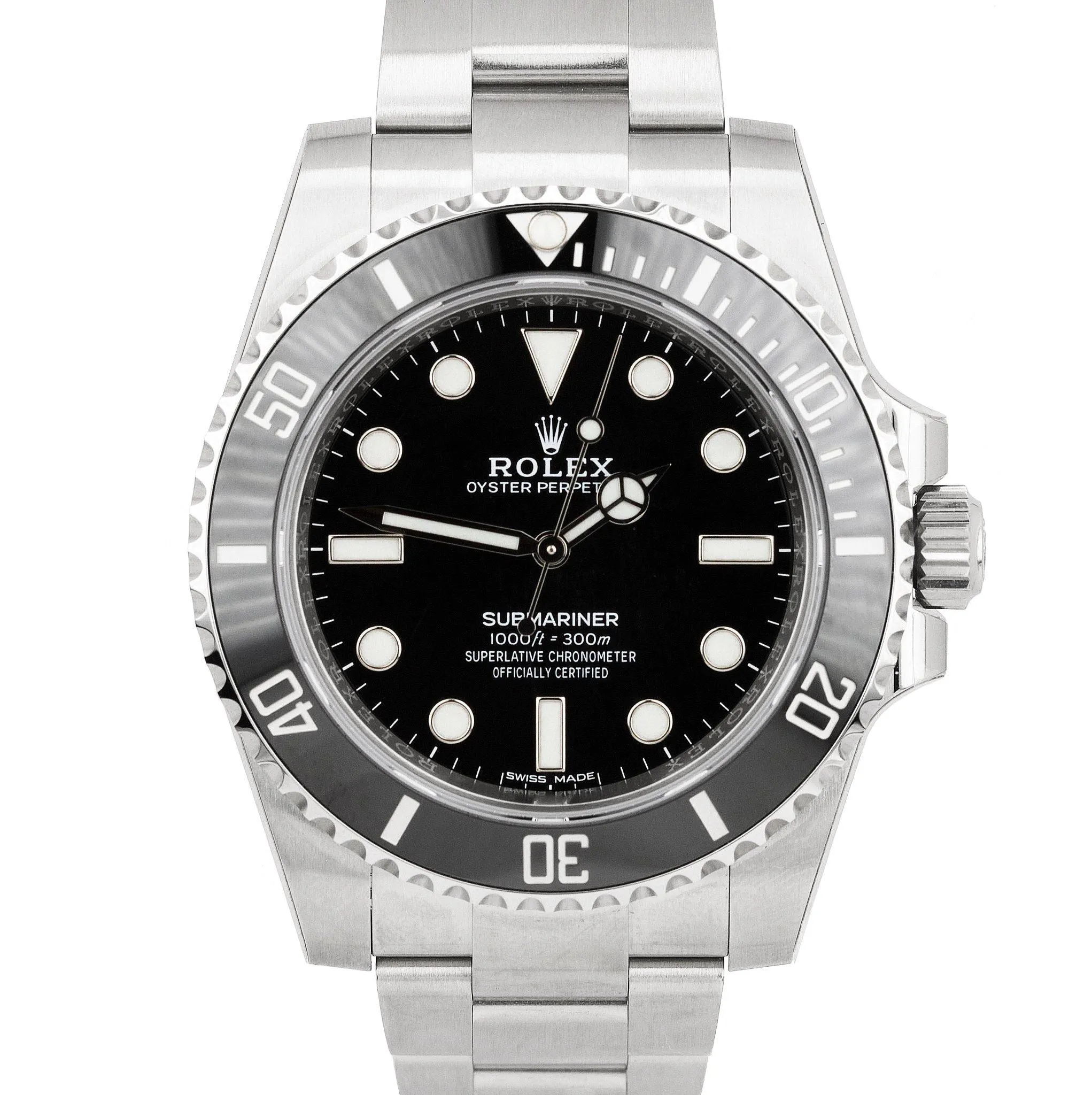 BRAND NEW STICKERED Rolex Submariner No-Date Stainless Steel 40mm Watch 114060 N