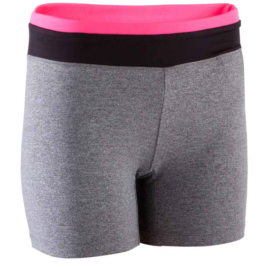 Breathe Women's Fitness Tight Shorts - Mottled Grey