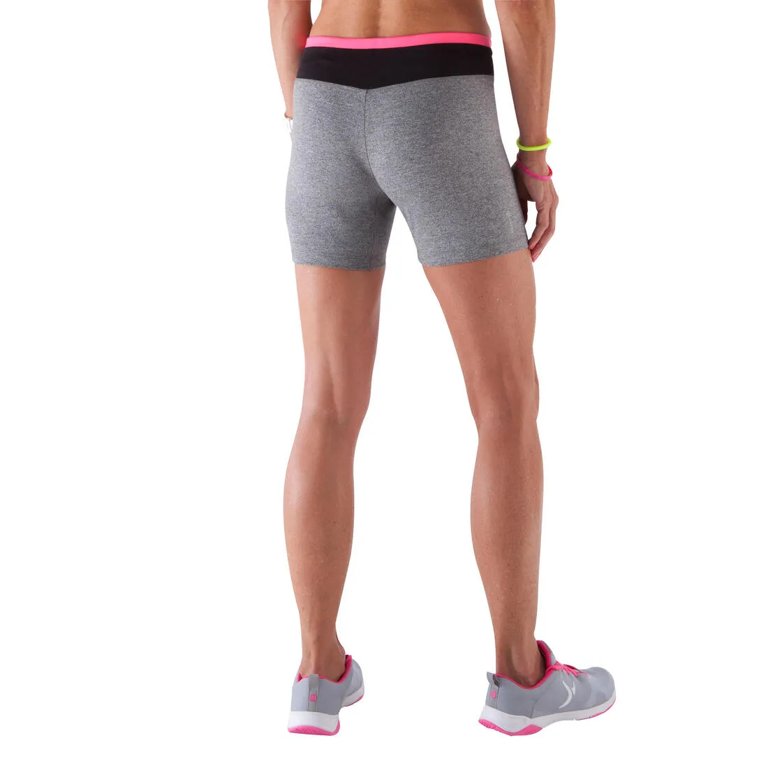 Breathe Women's Fitness Tight Shorts - Mottled Grey