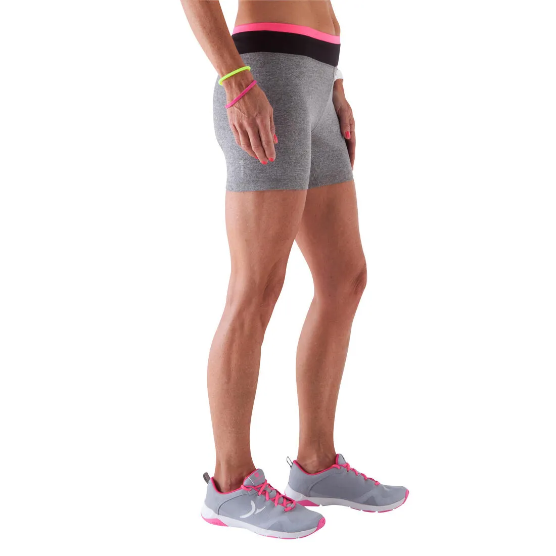 Breathe Women's Fitness Tight Shorts - Mottled Grey