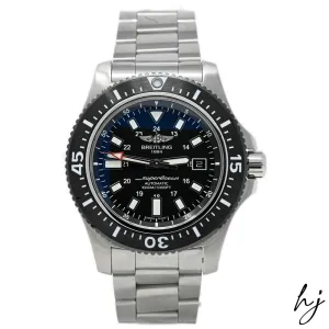 Breilting Men's Superocean Stainless Steel 44mm Black Stick Dial Watch Reference #: Y1739310/BF45