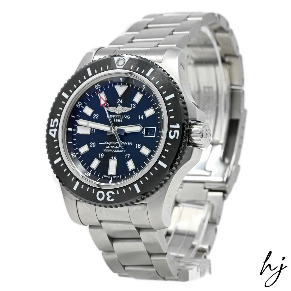 Breilting Men's Superocean Stainless Steel 44mm Black Stick Dial Watch Reference #: Y1739310/BF45