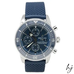 Breitling Men's Superocean Heritage Stainless Steel 44mm Blue Chronograph Dial Watch Reference #: A13313