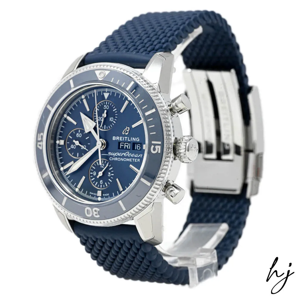 Breitling Men's Superocean Heritage Stainless Steel 44mm Blue Chronograph Dial Watch Reference #: A13313