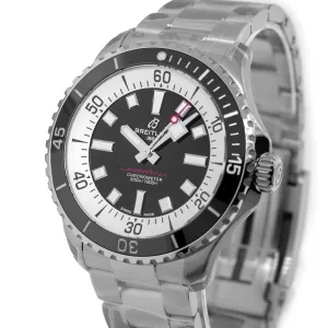 Breitling Superocean 44mm Stainless Steel Black Index Dial Black Bezel A17376