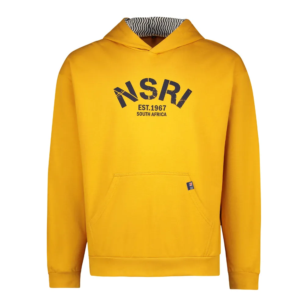 Brushed Fleece Hoodie with NSRI printed logo - Mustard