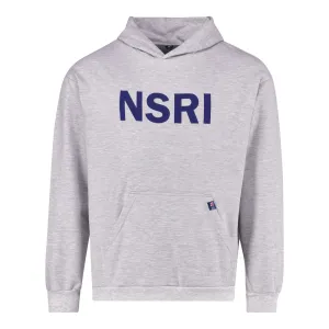 Brushed Fleece Hoodie with printed logo - Grey Melange
