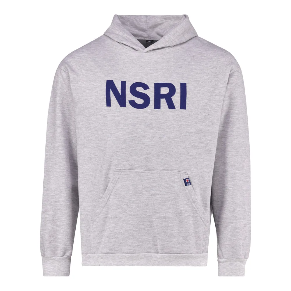 Brushed Fleece Hoodie with printed logo - Grey Melange