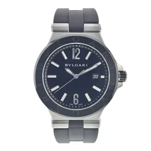 Bulgari Diagono Stainless Steel Black Dial 42mm Automatic Men’s Watch DG42SC