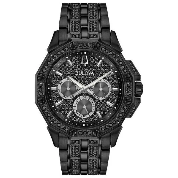 Bulova Octava Mens Chronograph Black Tone Black Crystal Dial Watch