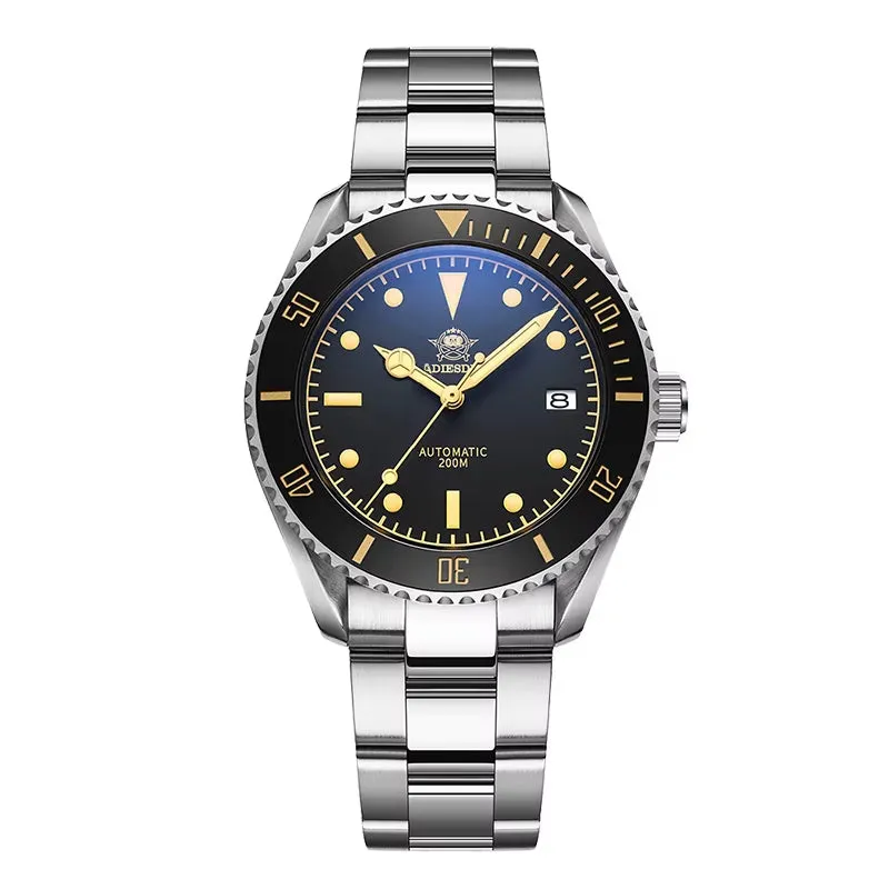 Business Vintage Leather Wrist Watch Waterproof Automatic Mechanical Steel Watch Man European American Casual Watch