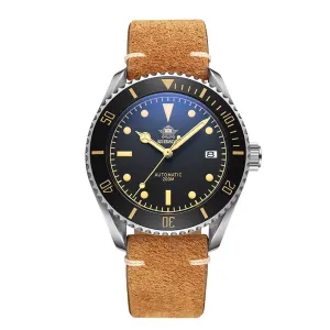 Business Vintage Leather Wrist Watch Waterproof Automatic Mechanical Steel Watch Man European American Casual Watch