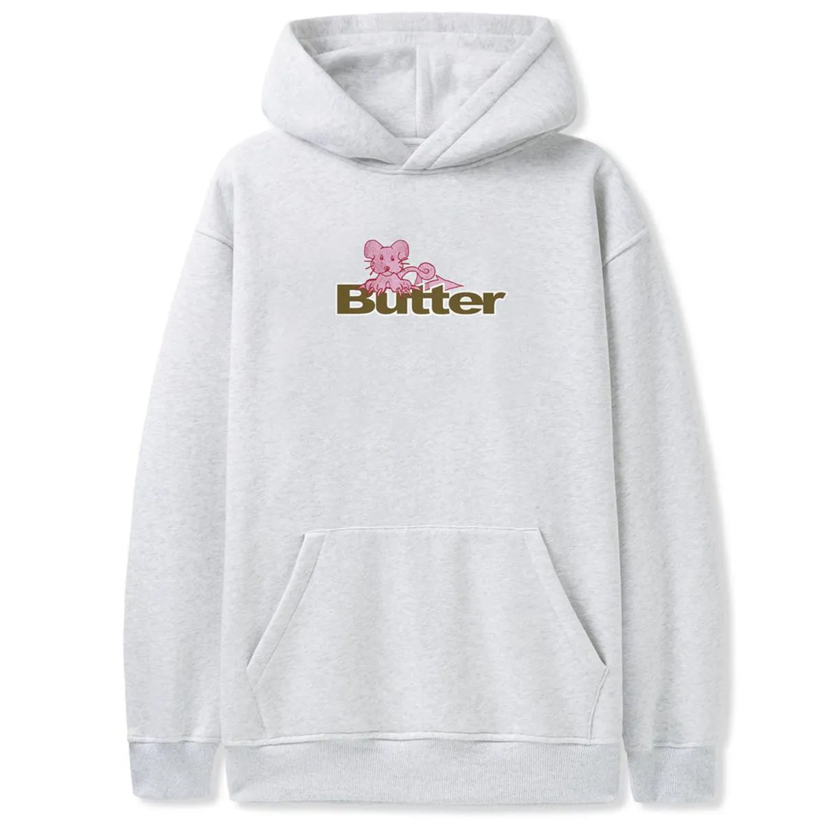 Butter Goods - Rat Logo Hoodie Ash