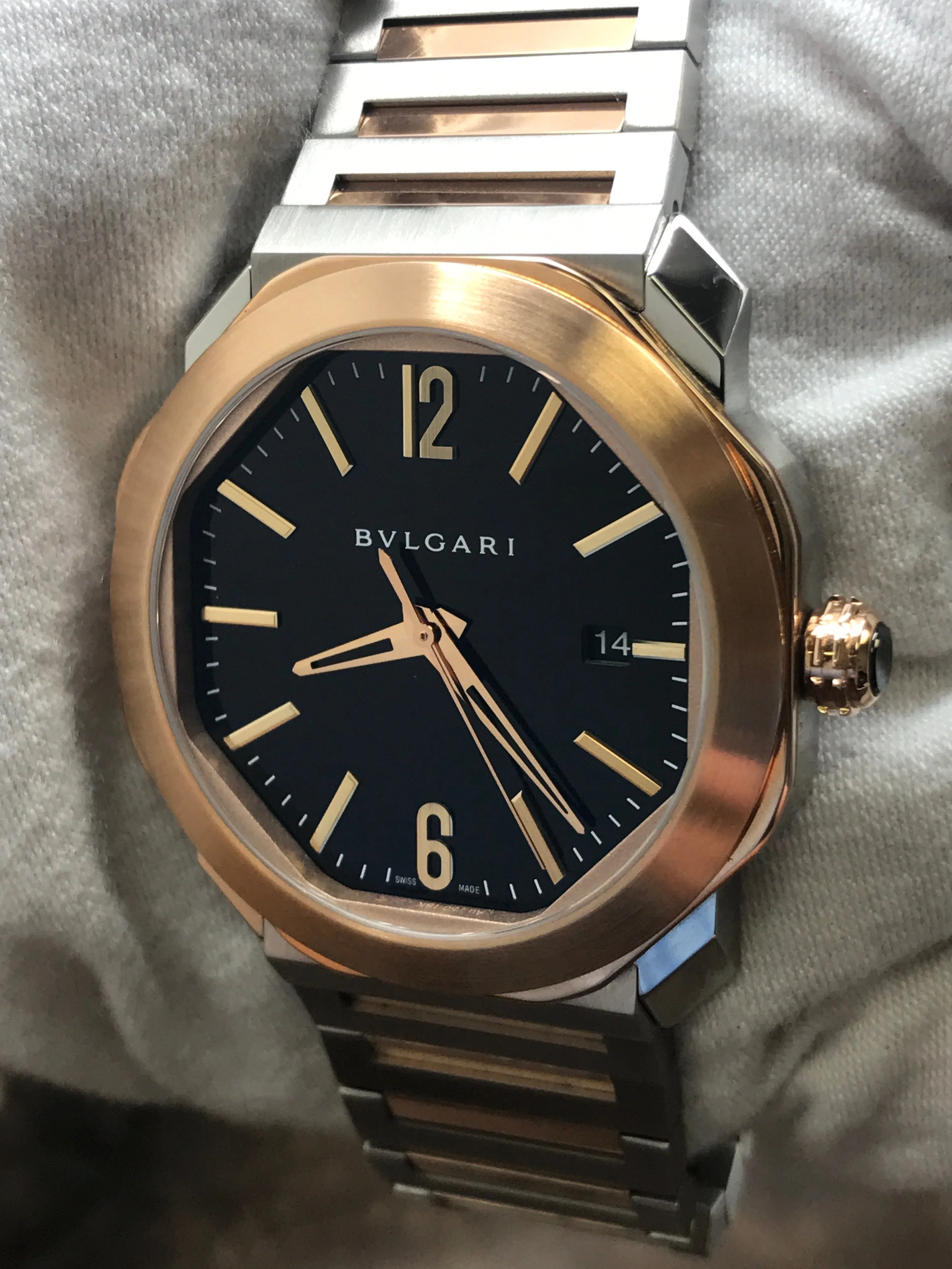 BVLGARI Octo Roma OC P 41 SG 102854 Brown Dial Automatic Men's Watch