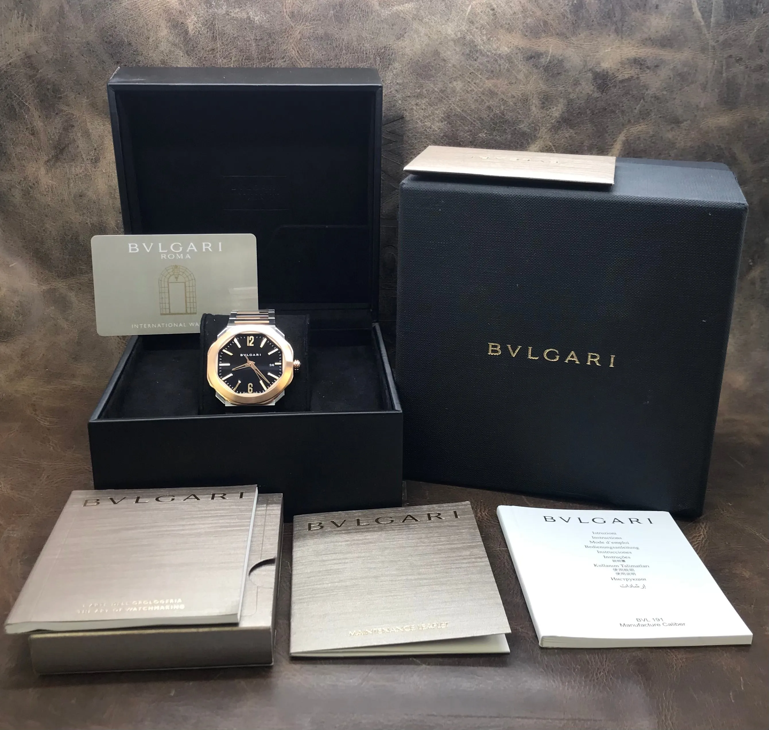 BVLGARI Octo Roma OC P 41 SG 102854 Brown Dial Automatic Men's Watch