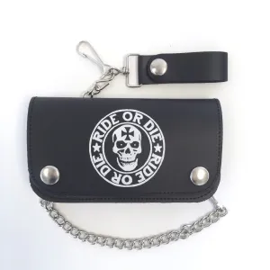 BW402-55. 6" Biker Wallet- Ride or Die