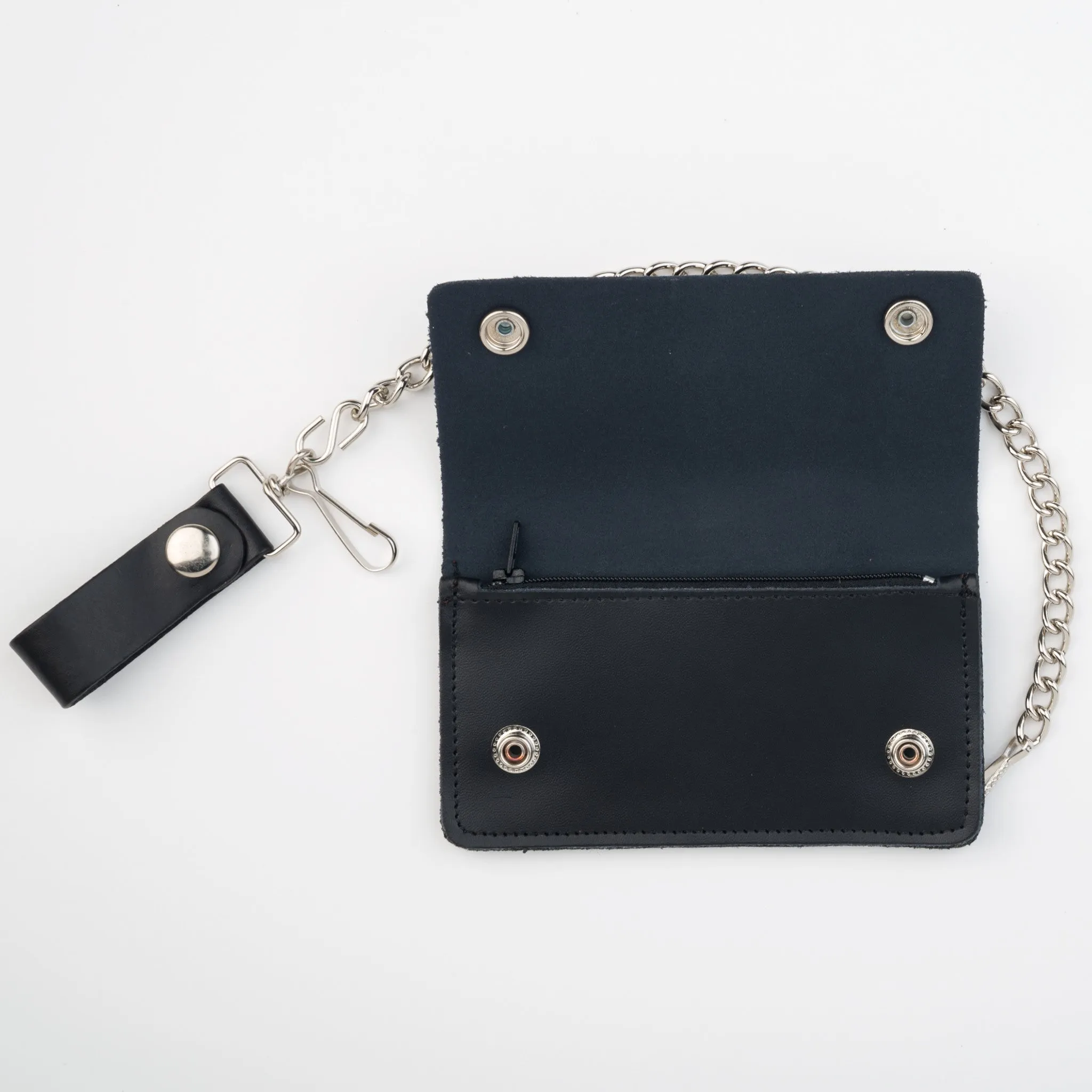 BW402-58  Biker Wallet- Skull w/ Wings