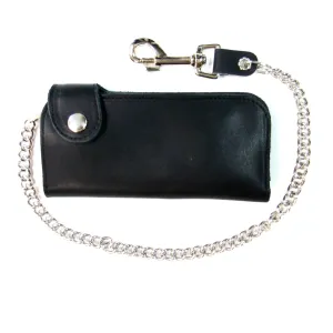 BW473  Side Snap Wallet w/ Chain