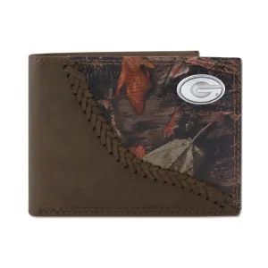 CAMO LEATHER PASSCASE WALLET - UGA