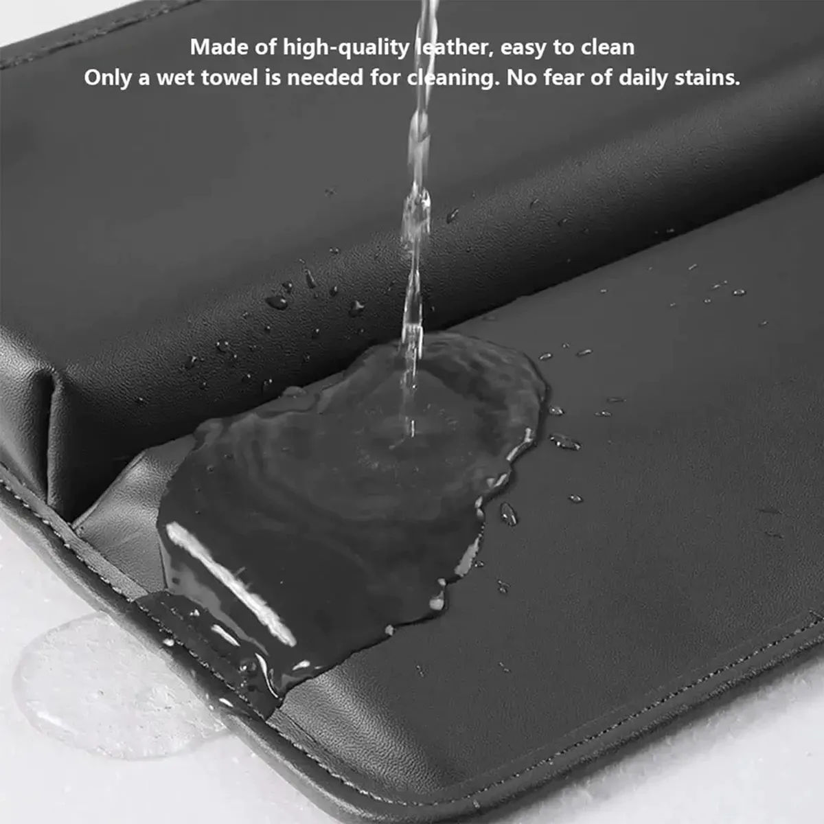 Car Seat Gap Filler Organizer, Custom-Fit For Car, Multifunctional PU Leather Console Side Pocket Organizer for Cellphones, Cards, Wallets, Keys WAMB226