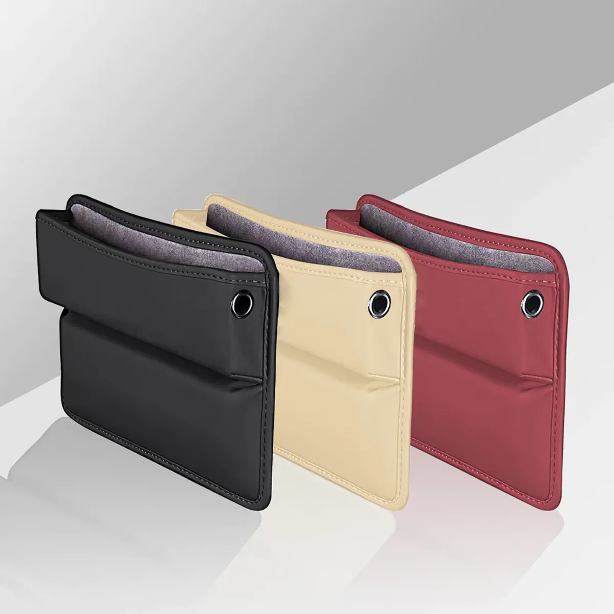 Car Seat Gap Filler Organizer, Custom-Fit For Car, Multifunctional PU Leather Console Side Pocket Organizer for Cellphones, Cards, Wallets, Keys WARL226