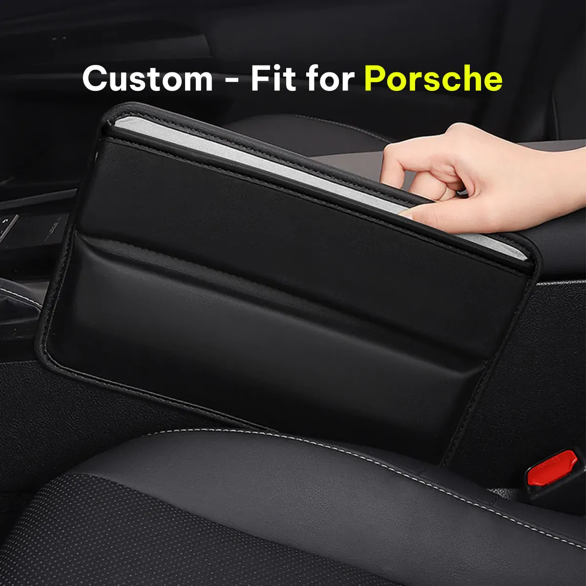 Car Seat Gap Filler Organizer, Custom-Fit For Car, Multifunctional PU Leather Console Side Pocket Organizer for Cellphones, Cards, Wallets, Keys WARL226