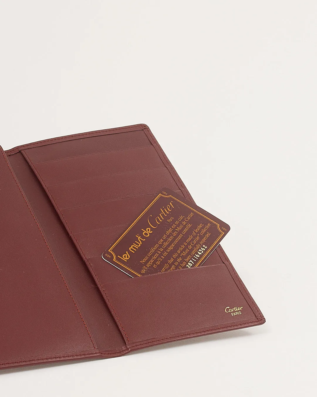 Cartier Burgundy Leather Wallet