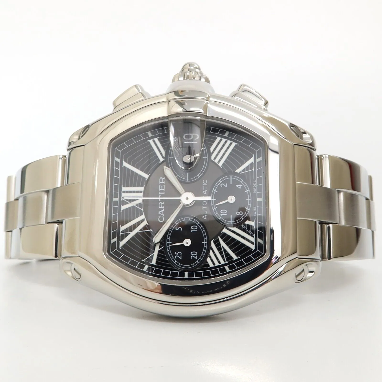 Cartier Roadster Chronograph Black Dial Stainless Steel Automatic W62020X6 2618
