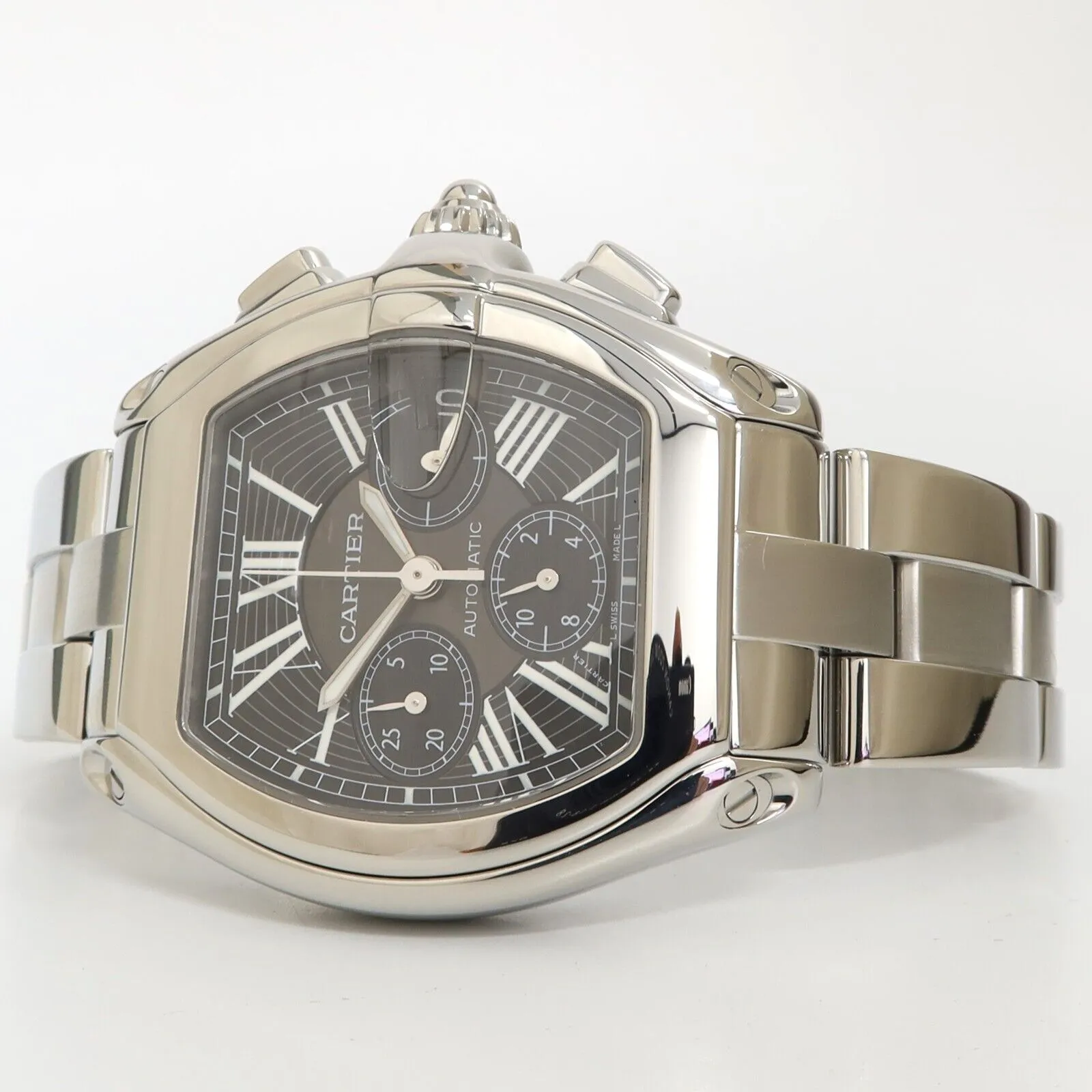 Cartier Roadster Chronograph Black Dial Stainless Steel Automatic W62020X6 2618
