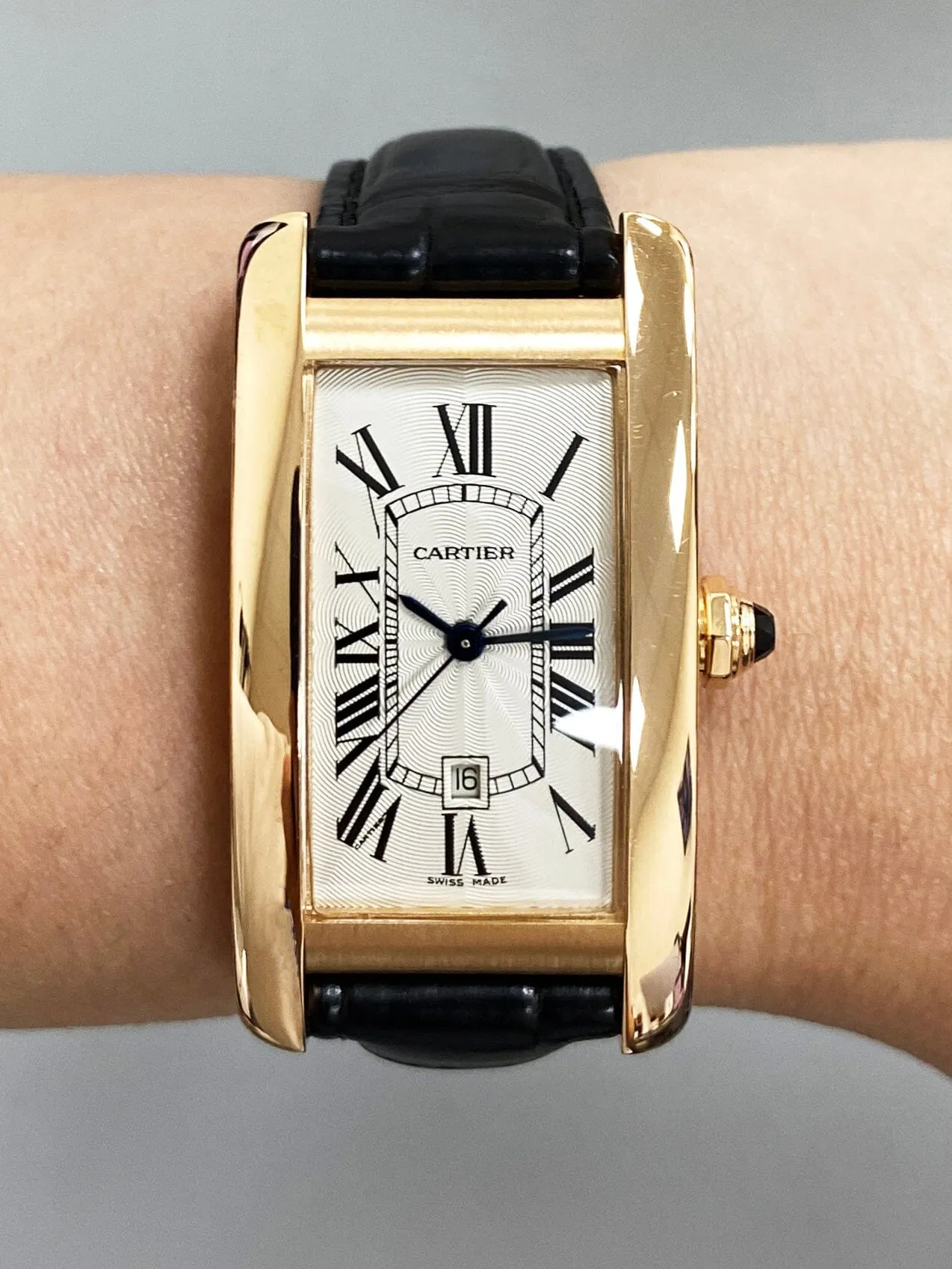 Cartier Tank Americaine W2620030 18K Rose Gold Ladies Watch Box Papers